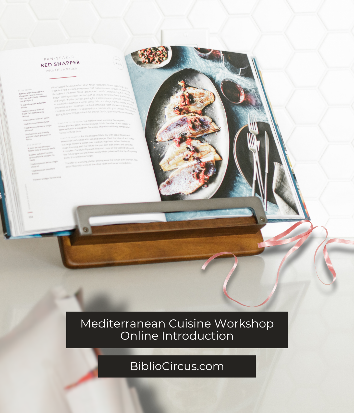 Online Introduction to Mediterranean Cuisine Workshop, sample recipe book participants create
